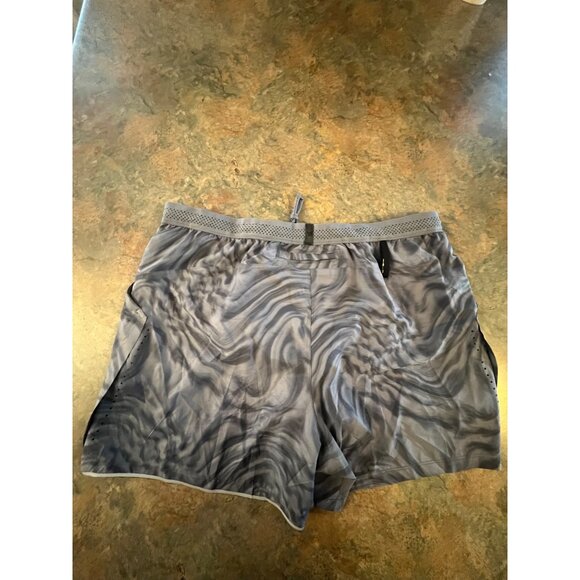 Mens 5" Velocity Run Shorts Ripple Grey Lava Moisture Wicking & 4-Way Stretch - Picture 2 of 8
